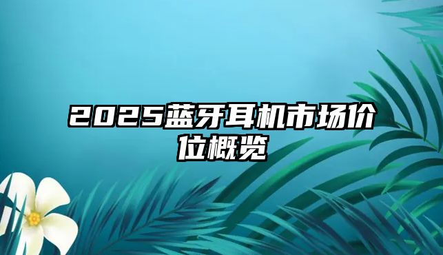2025藍(lán)牙耳機(jī)市場(chǎng)價(jià)位概覽