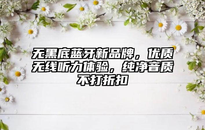 無黑底藍(lán)牙新品牌，優(yōu)質(zhì)無線聽力體驗，純凈音質(zhì)不打折扣