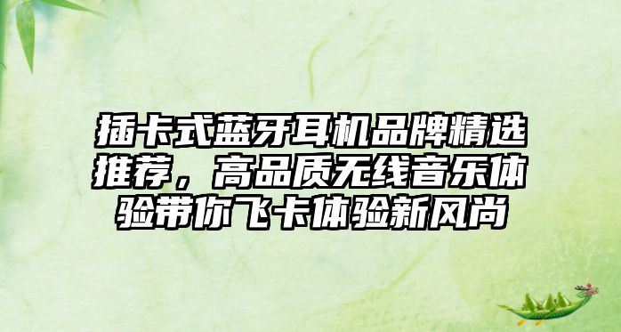 插卡式藍(lán)牙耳機(jī)品牌精選推薦，高品質(zhì)無線音樂體驗帶你飛卡體驗新風(fēng)尚